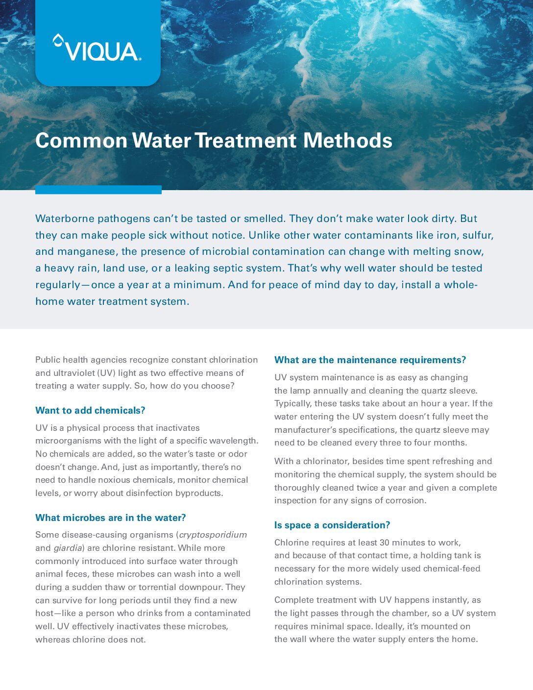 Common Water Treatment Methods