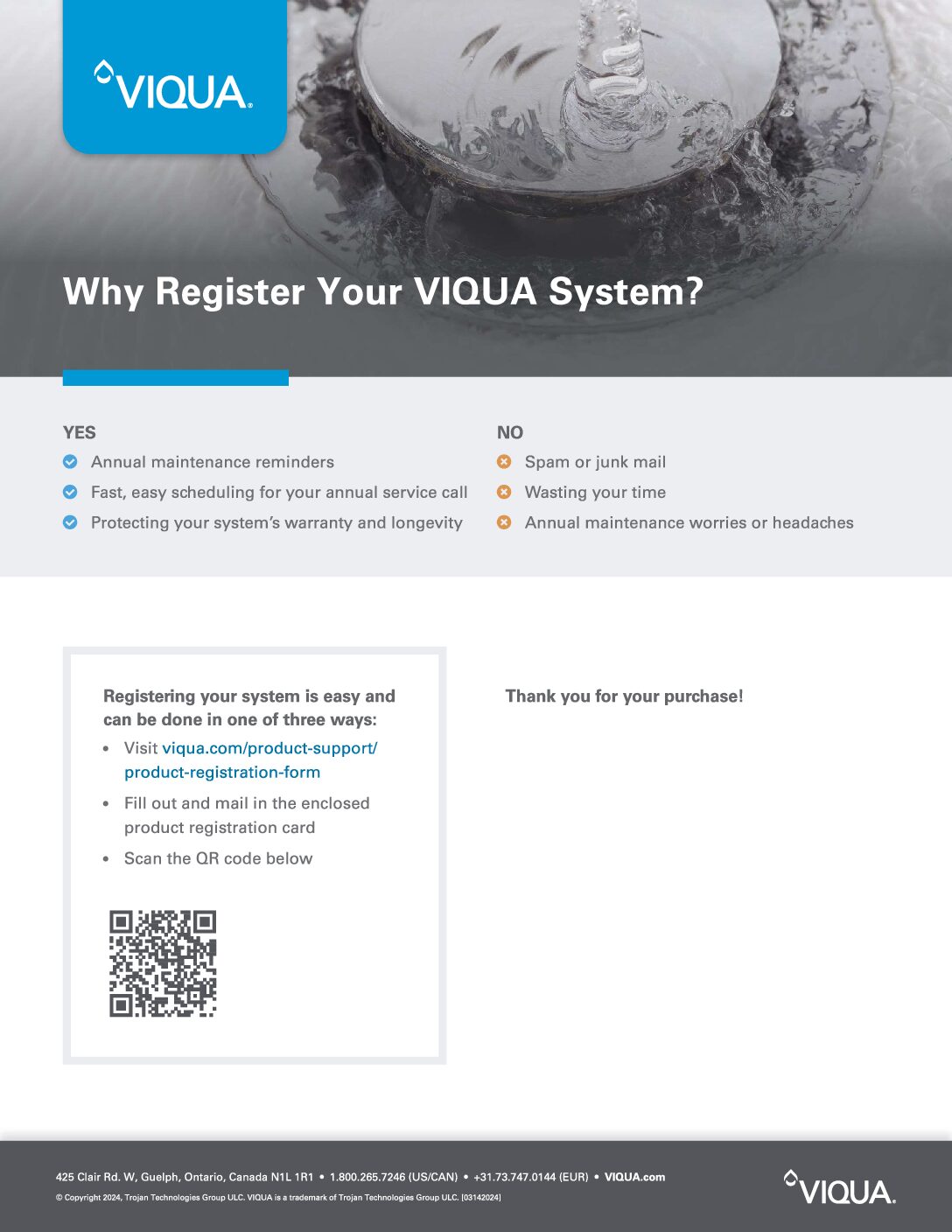 Why Register your VIQUA System?