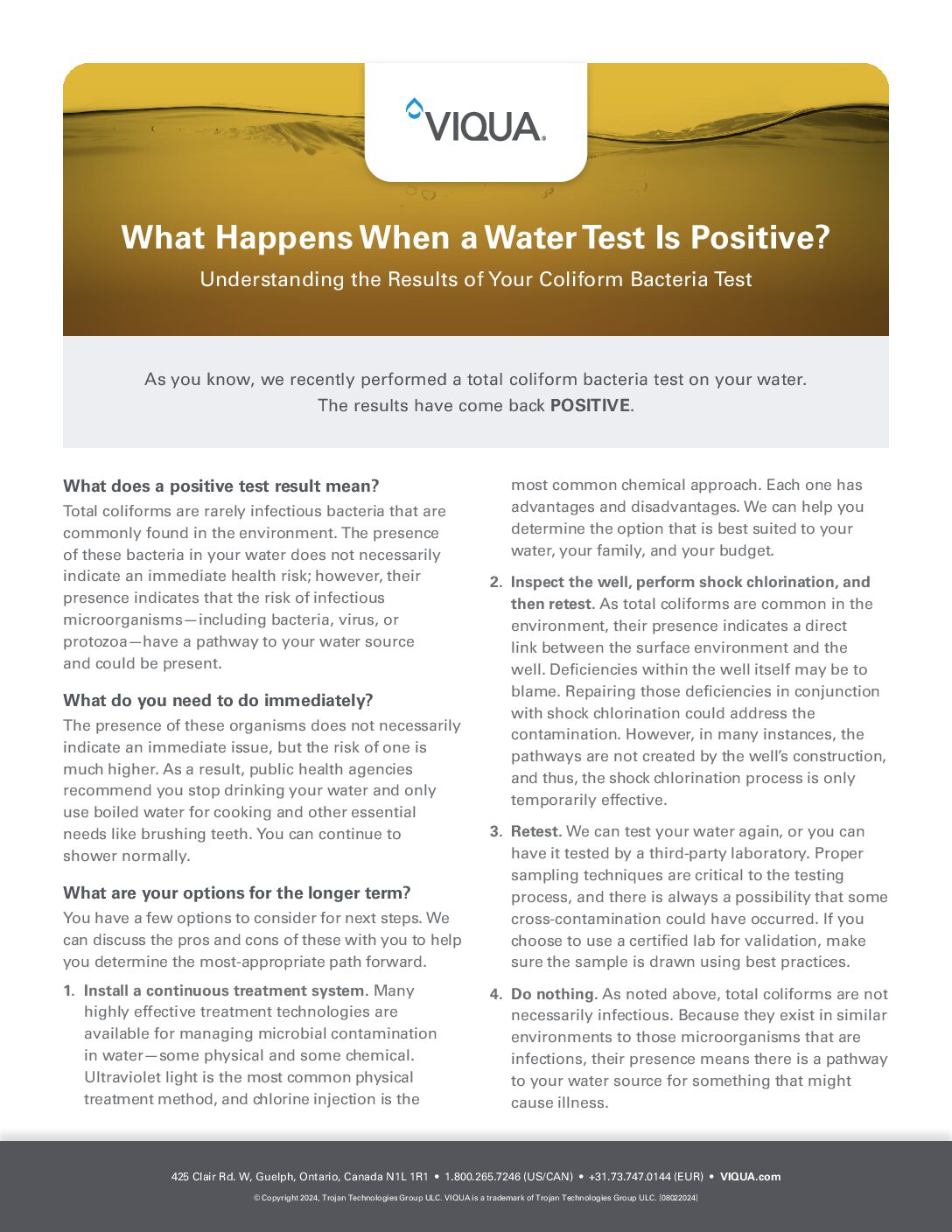 What Happens When a Water Test is Positive?